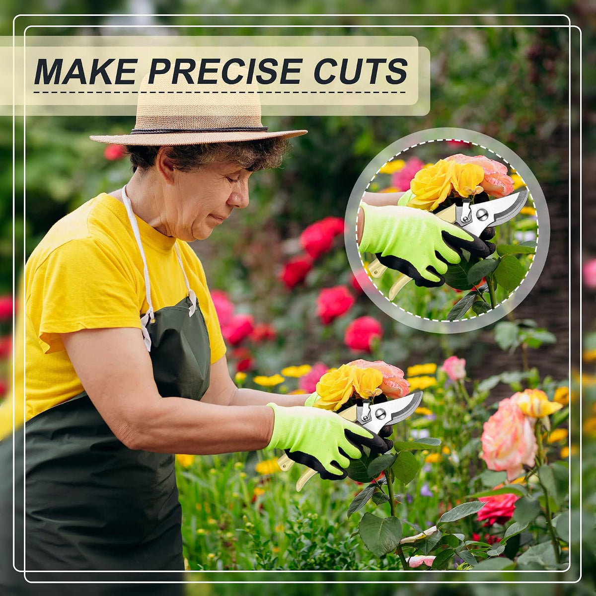 Chumia 30 Pack Garden Shears Flower Clippers for Plant Cutting, Beige