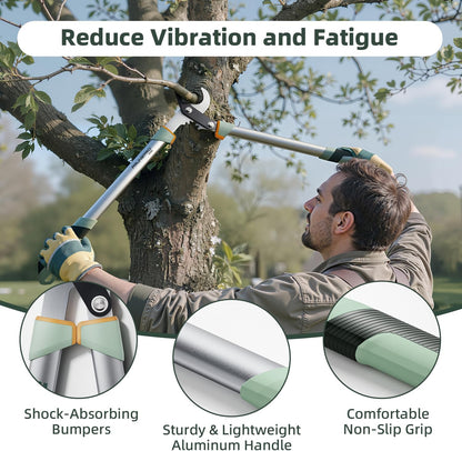 PrunePro® Loppers for Tree Trimming Stainless Steel Branch Cutter Heavy Duty Bypass Tree Pruner Rust Resistant Sharp Blade Up to 2" Tree Limb Trimmer for Gardening