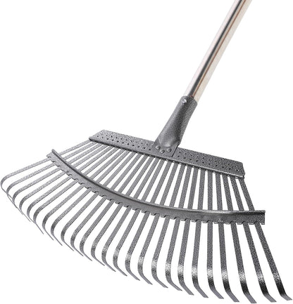 Yocada 19.3" Garden Leaf Rake Wide Heavy Duty (25 Tines) 68.9"