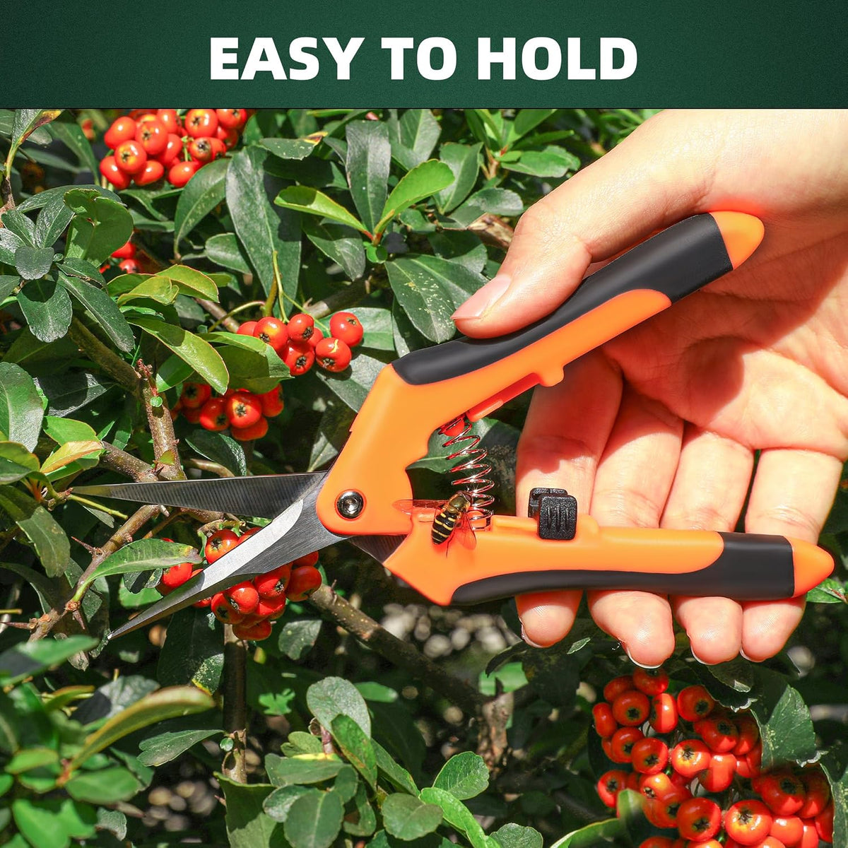 EWPJDK 3 Pack Garden Pruning Shears Scissors Clippers Stainless Steel