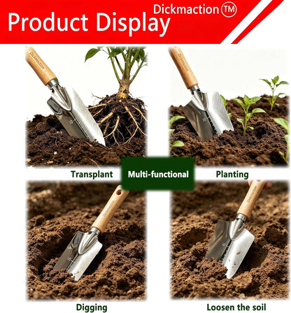 2 Pack Garden Trowel Set Stainless Steel Hand Shovel with Measurement Marks for Digging Planting and Transplanting Garden Work
