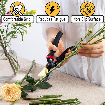 Mr. Pen- Pruning Shears, Garden Shears, 8" Professional, Titanium Blade