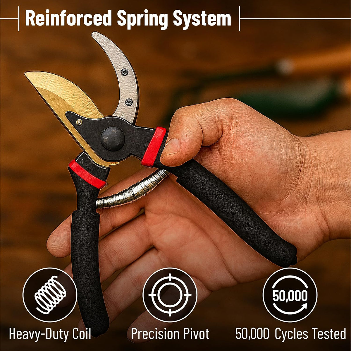 Mr. Pen- Pruning Shears, Garden Shears, 8" Professional, Titanium Blade