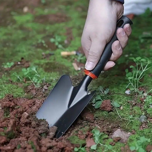 Anti-Rust Garden Tool Set - 4-Piece Rust Resistant Soil Loosening Gardening Kit with 2 Shovels, Rake, Cultivator, Transplanting Tool, Ergonomic Rubber Grip Handles, Anti-Rust Garden Tool Sets, Rust Resistant Garden Tool Sets, Soil Loosening Garden Tool Se