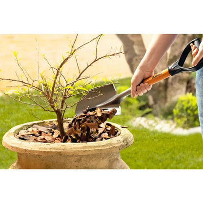 18 in. Carbon Steel Compact Design Digging Shovel with D-Grip Short Handle, Heavy-Duty Garden Spade Tool, Manufacturer Warranty, 18 Inches